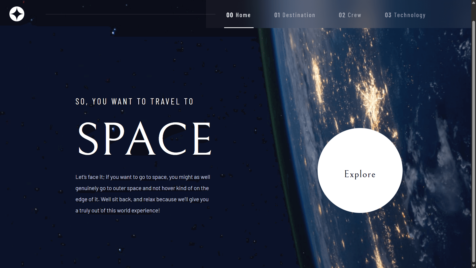 Space Tourism Multi-Page Website
